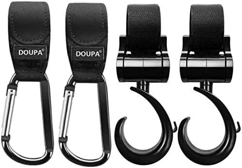 Baby Stroller Hooks Clips, Convenient Stroller Accessories Mommy Bag Hooks for Hanging Diaper Bags ,Purse,Stroller Organizer, Perfect for Uppababy, Babyzen Yoyo, Britax, Bugaboo, Bob, Pushchair, Buggy