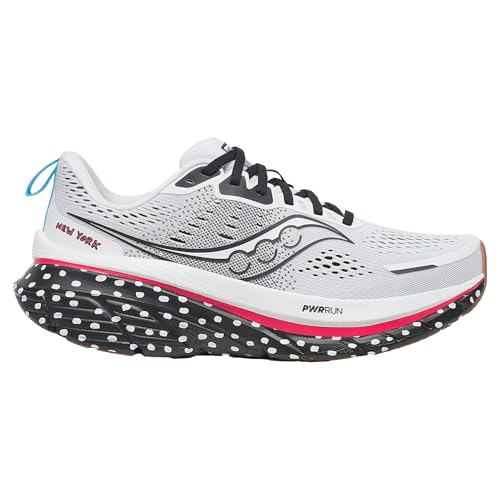 Image of Saucony Women's Guide 18 Sneaker, White /Black, 8.5