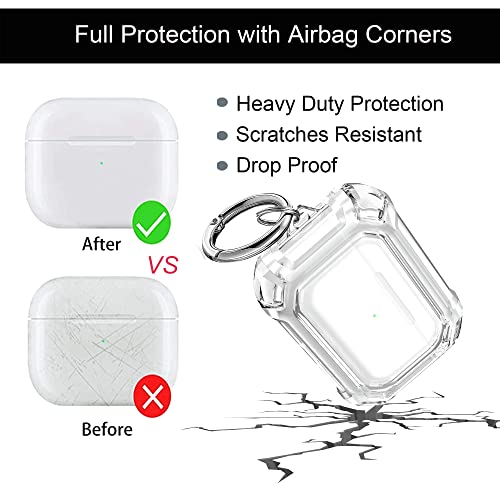 Image of Compatible with Airpod Pro Case Clear, Cute Apple Airpods Pro Case for Women Men, Clear Airpods Pro Case Cover with Keychain, Transparent Air Pods Pro Cases, Airpod Pros Case Protective
