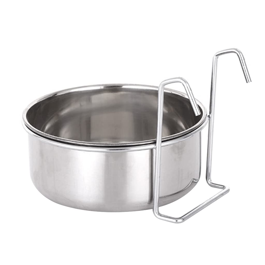 Hxyxbnhno Stainless Steel Hanging Pet Bowls for Dogs & Cats Cage and Crate Feeder Dish for Food and Water Multi Sizes, 18x6.5CM