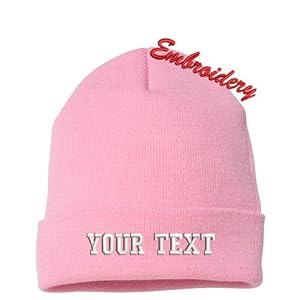 Yupoong – Personalize Text Classic Cuffed Beanie – 1501KC /Custom Text Beanie/Embroidery Text Beanie
