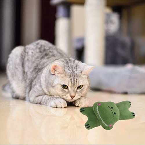 ALIVG Brinquedo de pelúcia macio de gato para limpeza de dentes de gatinho, brinquedo de mastigar co
