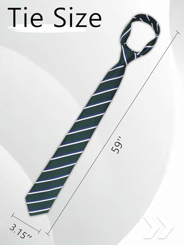 Image of Luckyvestir Striped Ties for Men Classic 3.15 inch Men's Tie Formal Neckties for Business Graduation Dinner Wedding