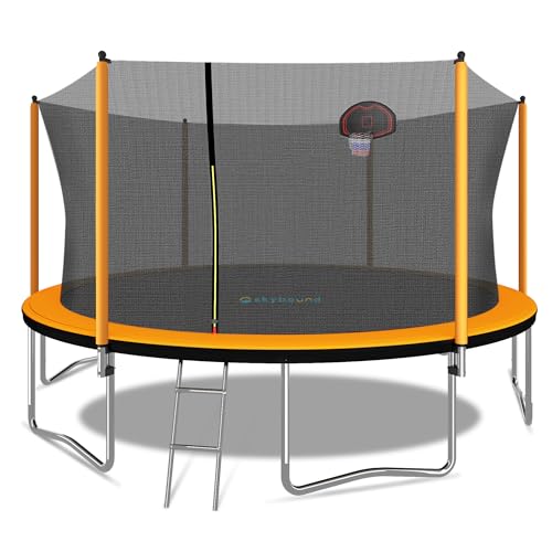 SkyBound Trampoline with Safety Padded Poles - 10ft...
