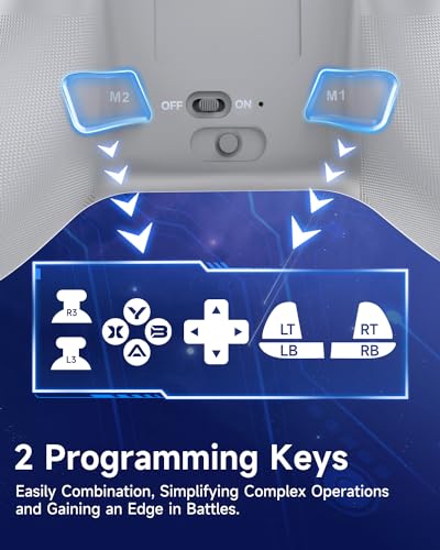 EasySMX X15 PC Controller - Enhanced Wireless Bluetooth Controller with Hall Joysticks/Hall Triggers/RGB Lighting - No Stick Drift, No Dead Zone - Work for Windows PC, Android, Steam and Switch - Thumbnail 7