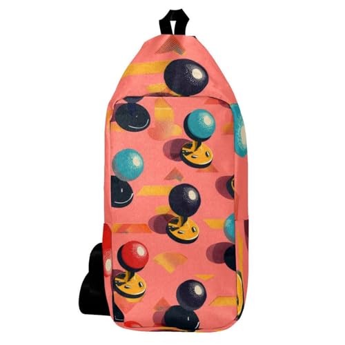 Sac à dos à bandoulière manette de jeu multicolore pour homme et femme 16x36cm