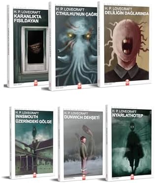 H.P. Lovecraft Klasikler Dizisi, 6 Kitap Set, Karanlıkta Fısıldayan, Cthulhu'nun Çağrı, Deliliğin Dağlarında, Innsmouth Üzerindeki Gölge, Dunwich Dehşeti, Nyarlathotep - Görsel 1