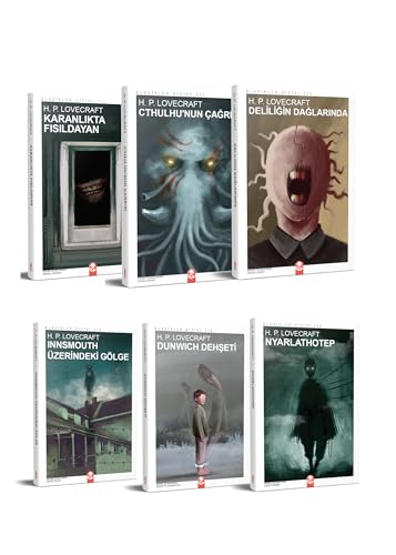 H.P. Lovecraft Klasikler Dizisi, 6 Kitap Set, Karanlıkta Fısıldayan, Cthulhu'nun Çağrı, Deliliğin Dağlarında, Innsmouth Üzerindeki Gölge, Dunwich Dehşeti, Nyarlathotep