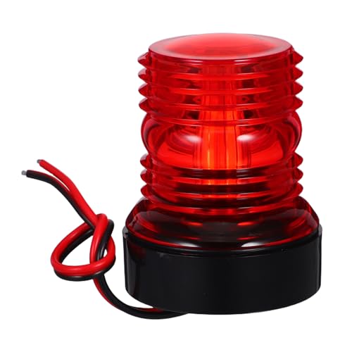 Parliky Feu de Navigation Bateau Rouge Étanche LED Multifonction Ancre et Poupe pour Yacht Voile Sécurité