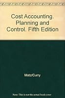 Cost Accounting. Planning and Control. Fifth Edition B001UBMFMO Book Cover