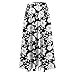 Boho Floral Maxi Skirts for Women Summer Beach Vacation A-Line Pleated Long Skirts Elastic High Waisted Flowy Skirt