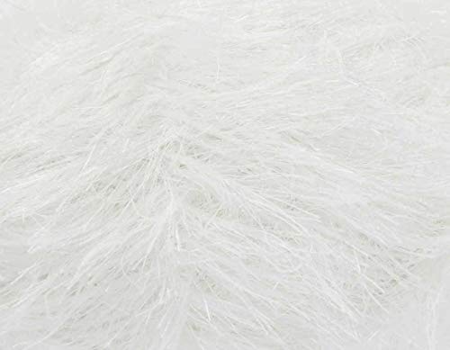 King Cole Tinsel Chunky 75% Polyester 25% Lurex Knitting Weaving Garments Superbly Soft Yarn 1 Ball - 50g Ball 70 Metres, 76.5 Yards - 204-White1