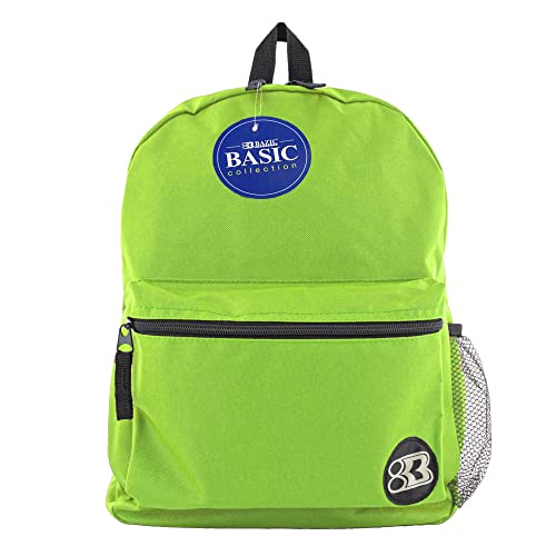 BAZIC Products 1034 Basic Backpack, Lime Green, 16'