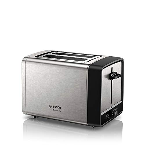 Bosch DesignLine TAT5P420DE Grille-pain compact en acier inoxydable avec arrêt automatique et...