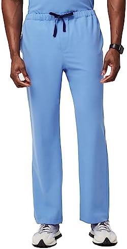 FIGS Pisco Basic Scrub Pants for Men — Structured Fit, Straight Leg, 4 Pockets, Anti-Wrinkle Men’s Scrub Pants