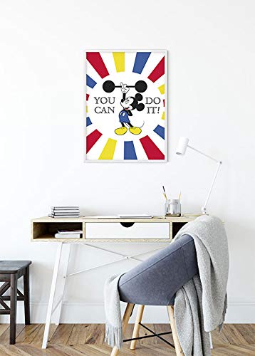 Cuadro de pared de Mickey Mouse Do It de 30x40 cm sin marco para decorar salones 8