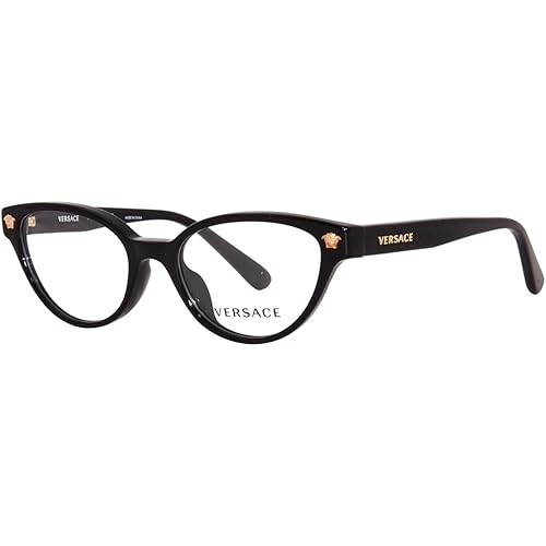 Versace Kids VK 3322U GB1 Black Plastic Cat-Eye Eyeglasses 47mm