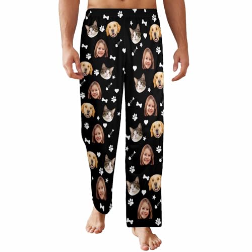 Personalized Pajama Pants with Face for Women Men Custom Photo PJ Christmas Bottoms for Her Him2