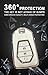 KUNIO Car Key Fob Cover Fit for Isuzu New MU-X X Series DMAX D-Max X-Terrain Pickup 2021 2022 2023 Key Protective Cover Keychain TPU Key Holder 4 Buttons A Black