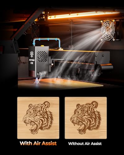 Image of Laser Engraver-Desktop Diode 24W Output with Integrated Housing,Built-in Camera Module and Air Assist 48000mm /s,Laser Cutting and Engraving Machines for Wood /Acrylic /Metal | 400 x 400mm Work Area, Built-in Camera for Batch Engraving, 48000mm /min Speed, Works on Wood, Acrylic and Metal