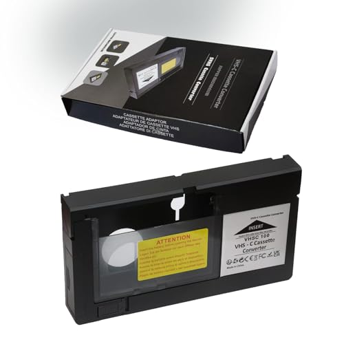 image for BECBOLDF VHS-C Tape Cassette Adapter for Camcorders Motorized VHS VHS-