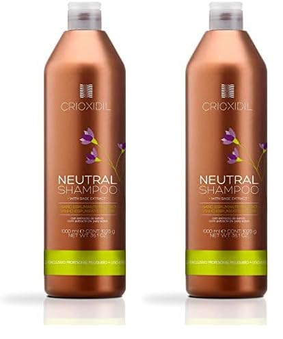 CRIOXIDIL - Champú Neutro pH 5.5-1000 ml - con Extracto de Salvia - para Todo Tipo de Cabellos - Sedosidad y Brillo - No Reseca el Cuero Cabelludo - Aporta Volumen al Pelo Fino (Paquete de 2)