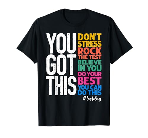 You Got This Don't Stress Rock The Test Test Day Teacher Kid T-Shirt