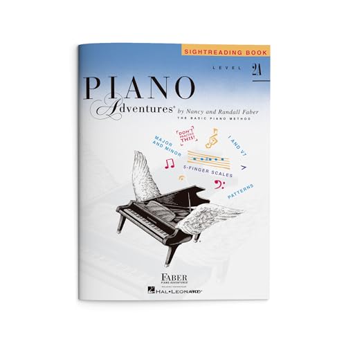 Piano Adventures: Sightreading Book - Level 2A | Beginner Piano Sight Reading Exercises for Students | Educational Sheet Music for Kids | Develop Note Reading Skills | Faber Piano Book
