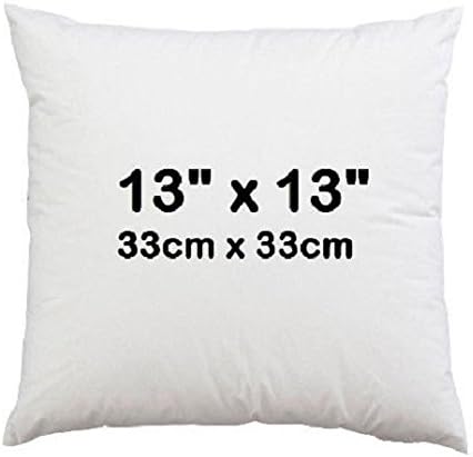 Casa D'Or 13" x 13" (33cm x 33cm) Hypoallergenic Cushion Inner Pads, Pillow Insert Sham, Inners, Insert Fillers, Stuffer Hollow Fiber Cushion Pads - Pack of 1