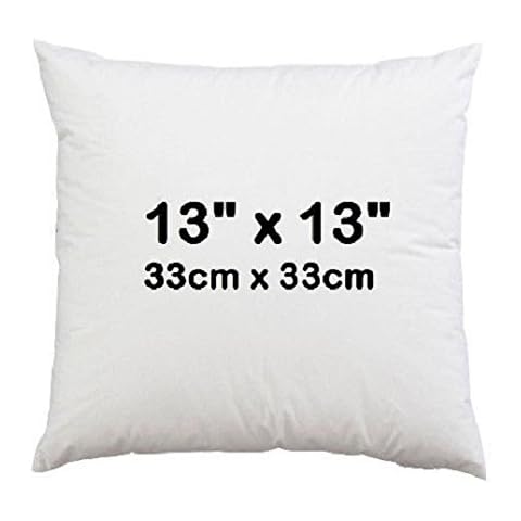 Casa D'Or 13" x 13" (33cm x 33cm) Hypoallergenic Cushion Inner Pads, Pillow Insert Sham, Inners, Insert Fillers, Stuffer Hollow Fiber Cushion Pads - Pack of 1 Cover