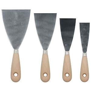 4 stuks schraper met schuine rand van roestvrij staal voor levensmiddelen, barbecue, reiniging van keukengereedschap