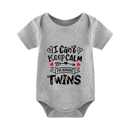 Image of AOUYOA Baby Twins Bodysuits I Can