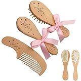 Personalisierte Geschenke Für Mädchen Und Jungen, Individuell Graviertes Baby-Haarbürstenset Mit Namen, Weiches Haarbürsten- Und Kamm-Set Aus Holz Für Neugeborene, Geschenk Für Frischgebackene Mütter