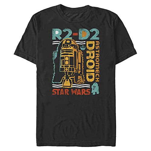 T-shirt Star Wars Droid Backstreet pour homme en coton noir confortable