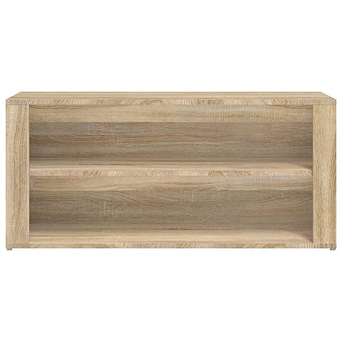 Étagère à chaussures avec 2 compartiments et surface de rangement stable en bois - 6