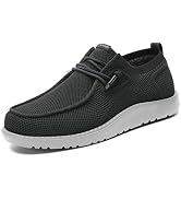 1TAZERO Chaussures larges pour homme - Mocassins décontractés larges pour homme - Deck bateau avec arche Su...