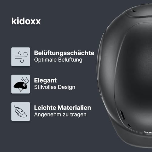 uvex kidoxx - Leichter Kinder-Reithelm - individuelle Größenanpassung - optimale Belüftung - matt