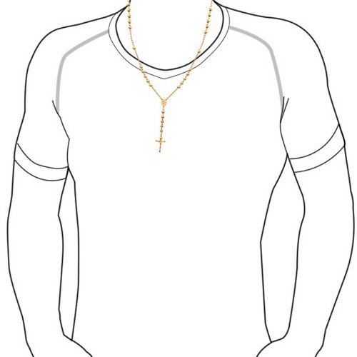 Bling Jewelry Catholic Christian Prayer Rosario Ball Beads Crucifix Cross Catholic Jesus Virgin Mother Mary Rosary Beads Necklace For Women Teen 18K Gold Plated Brass4