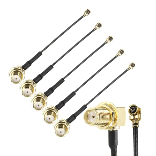Cable pigtail SMA a UFL de 1.13mm con conector en ángulo recto