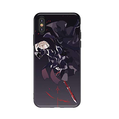THE DREAMY LIFT iphone X/XS ケース カバー アニメ 漫画 20個模様 二頭身 FGO Fate/Grand Order fate stay night 綺麗 萌え ゲーム グッズ スマホ アイフォンケース シェル ストラップ おしゃれ IMD TPU かわいい フィギュア ソフト 耐衝撃 レンズ保護 脱着簡単 指紋防止 スリム 軽量 傷防止 (iphone X/XS, セイバーオルタ 2)