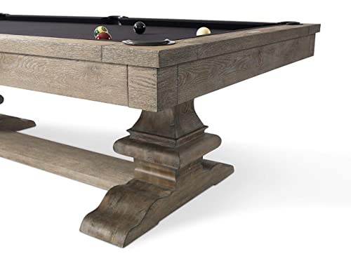 Plank & Hide Beaumont Pool Table W/Dining Top-Includes Premium Pool Table Balls And 4 Premium Cue Sticks #TOP3