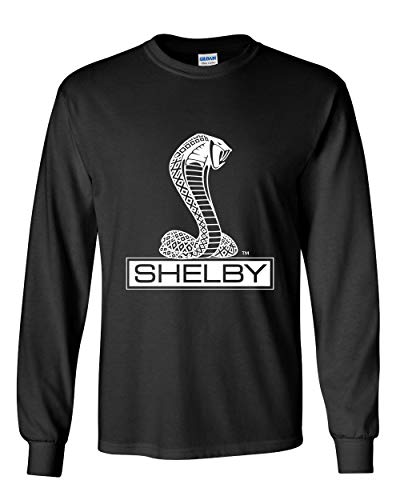 Shelby Cobra Long Sleeve T-Shirt American Classic Muscle Car Ford Mustang Tee Black 2XL