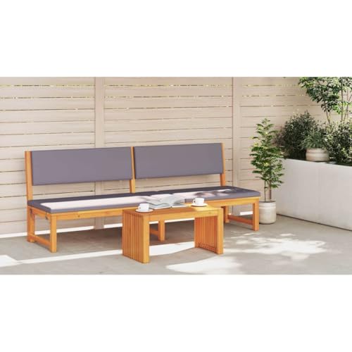 Table d'appoint de jardin petite table basse extérieure en acacia - 5