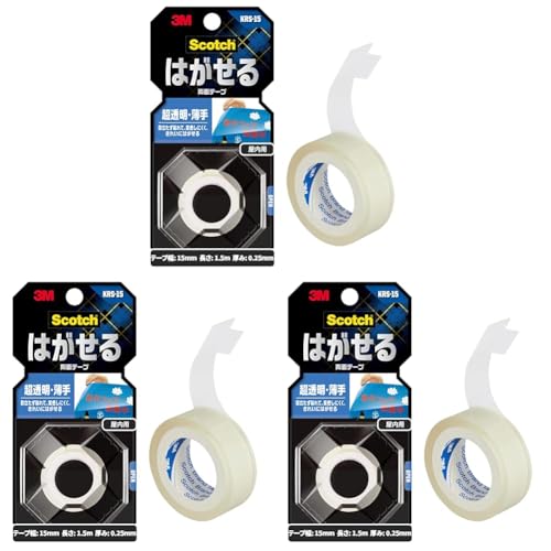 3M ʃe[v ͂   15mm 1.5m XRb` KRS-15  KX |X^[ (× 3)