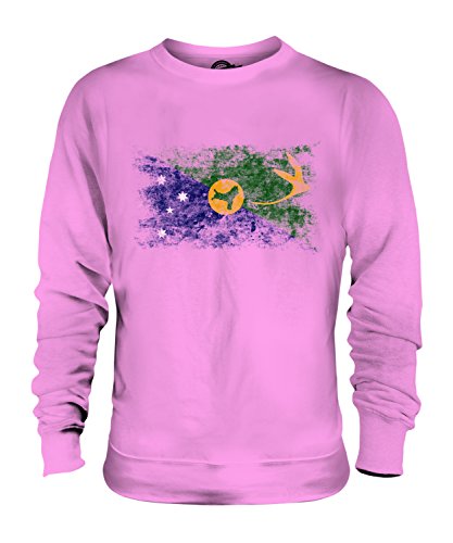Sweat Île Christmas Australie finitions premium et motif drapeau délavé
