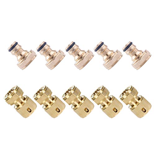 DOITOOL 10Pcs Mangueira de Jardim Conector de Engate Rápido Acessórios Fio de Liga de Alumínio Fácil