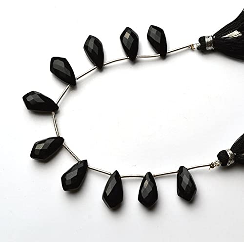 Perles Calcédoine Noire taillées en cerf-volant pour création de bijoux uniques LKBEADS