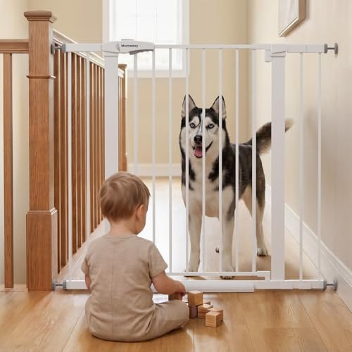 Image of Mumeasy 36 inch Extra Tall Baby Gate for Stairs, 29.7-43 inch Auto Close Dog Gate
