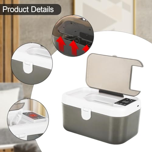 Chauffe-lingettes bébé avec bouton poussoir et boîtier PP isolant