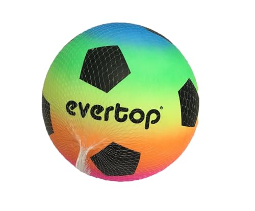 Generico Pallone per Bambini Palla Colorata cm 23 Palla Arcobaleno Gioco Tinta Unita da Calcio Pallavolo per Mare Giardino Interni Esterni da Spiaggia Colori Assortiti Casuali Venduto Sgonfio